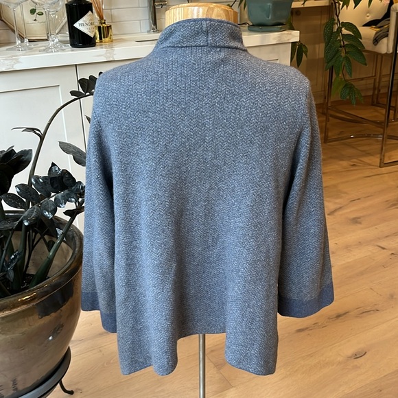 VGUC Hekla & Co made in Italy wool and cashmere blend snap neck open cardigan - Picture 5 of 6